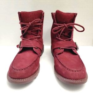 Polo Ralph Lauren Radbourn burgundy suade boots size boys 6.5